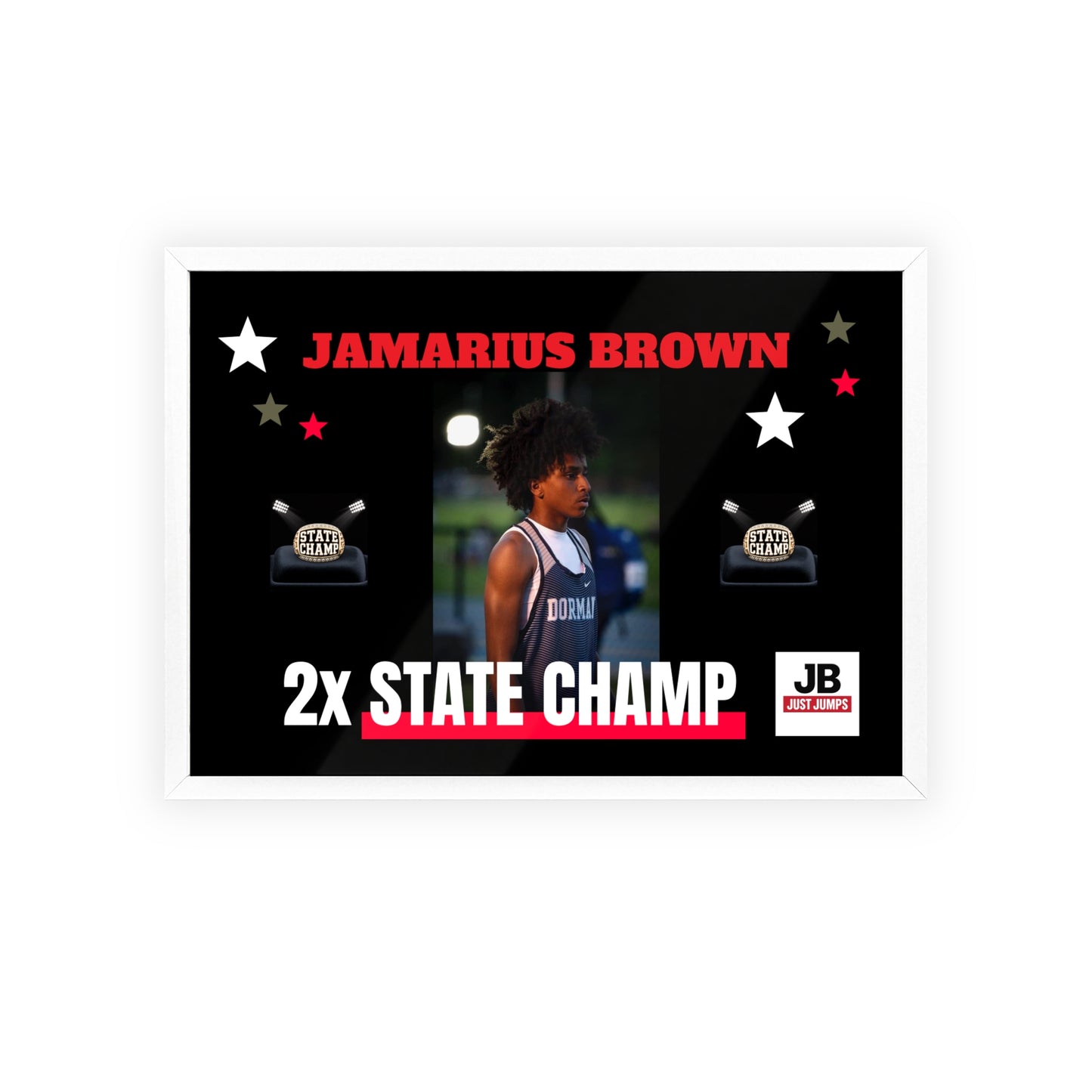 JB JUST JUMP - Poster with Wooden Frame