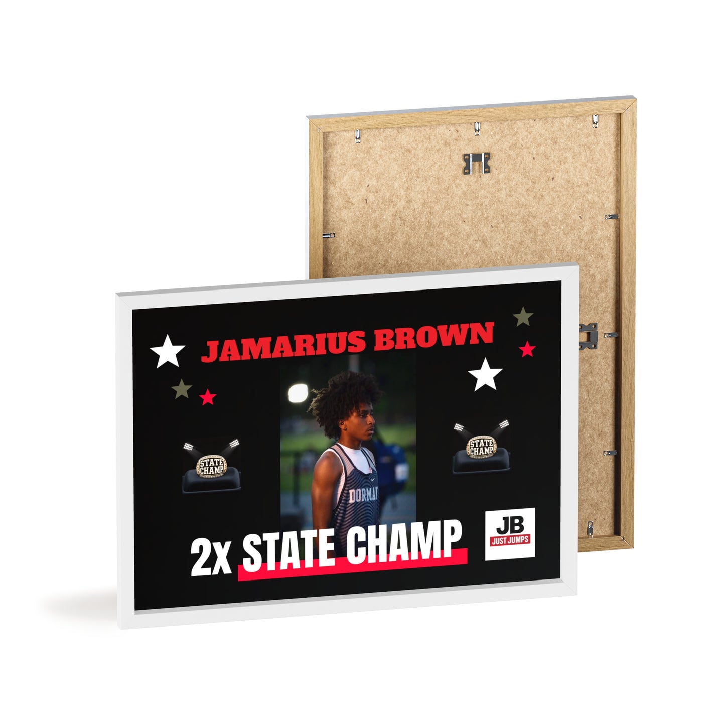 JB JUST JUMP - Poster with Wooden Frame