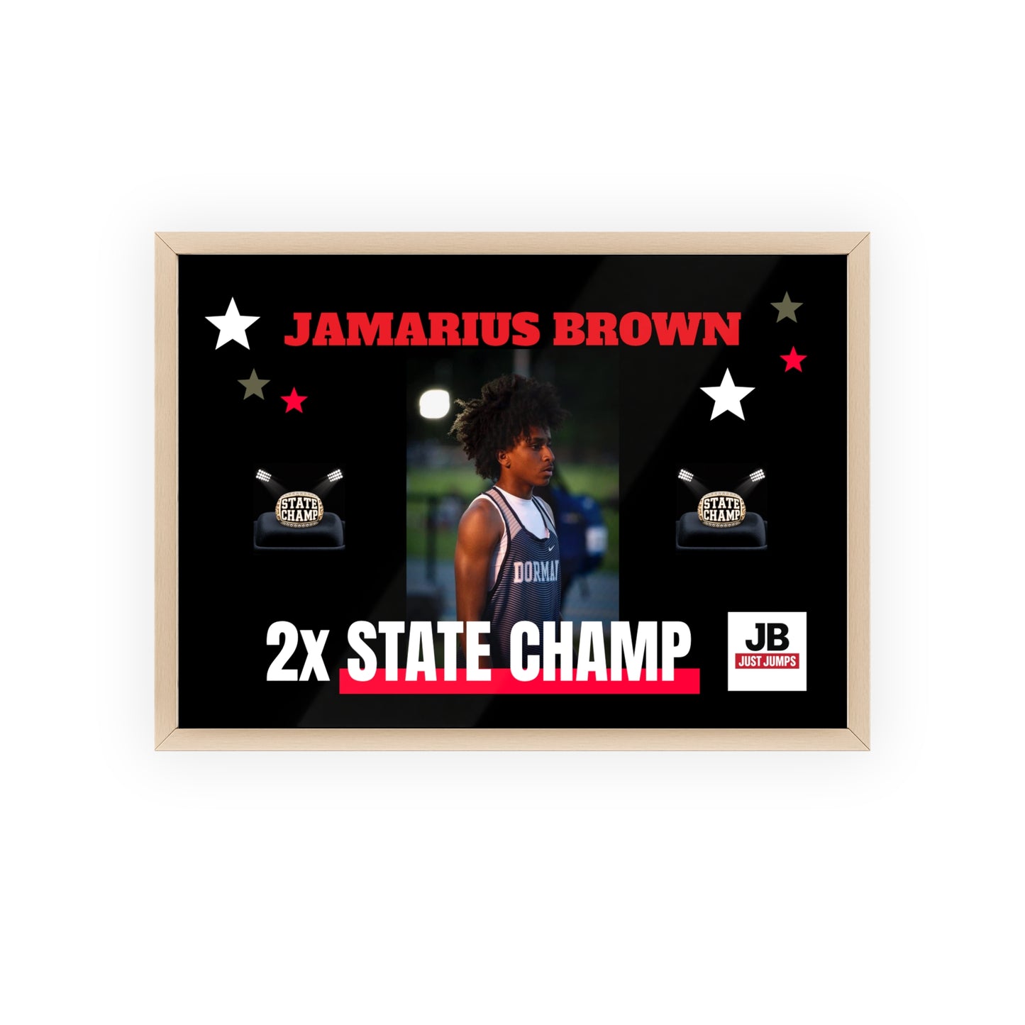 JB JUST JUMP - Poster with Wooden Frame